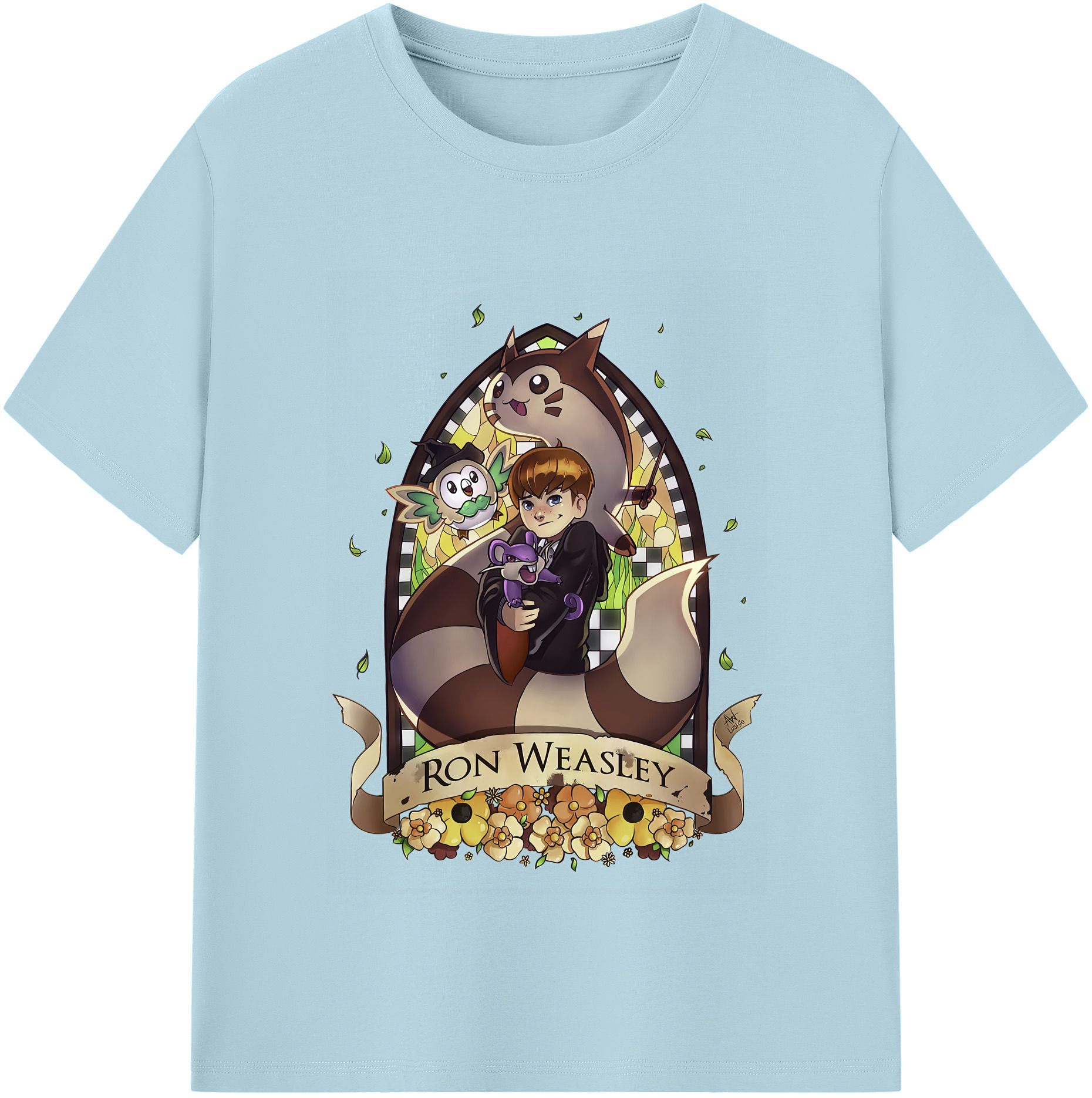 （画像用） Harry Potter ハリー・ポッターシリーズ 綿100％半袖Tシャツ（フロントプリント）